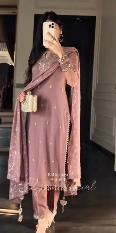 SRK 5328 Onion Color Dual Tone Star Georgette Salwar Suit with Embroidery Work. Affordable Price ₹1949. Delivery 4-6 Working Days. Shop now. | Jump Suits, Salwar suit, Casual Suits, Creative suits, Designer Suits, Palazzo Suits, Party Wear Suits, Patiala Suits, Straight Suits