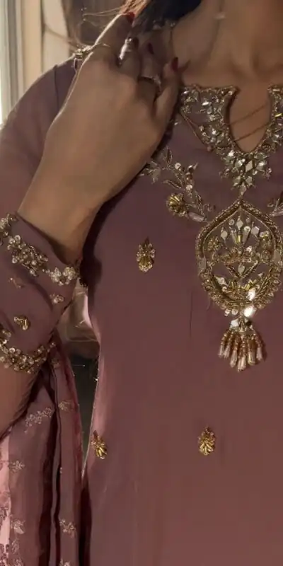 SRK 5328 Onion Color Dual Tone Star Georgette Salwar Suit with Embroidery Work. Affordable Price ₹1949. Delivery 4-6 Working Days. Shop now. | Jump Suits, Salwar suit, Casual Suits, Creative suits, Designer Suits, Palazzo Suits, Party Wear Suits, Patiala Suits, Straight Suits