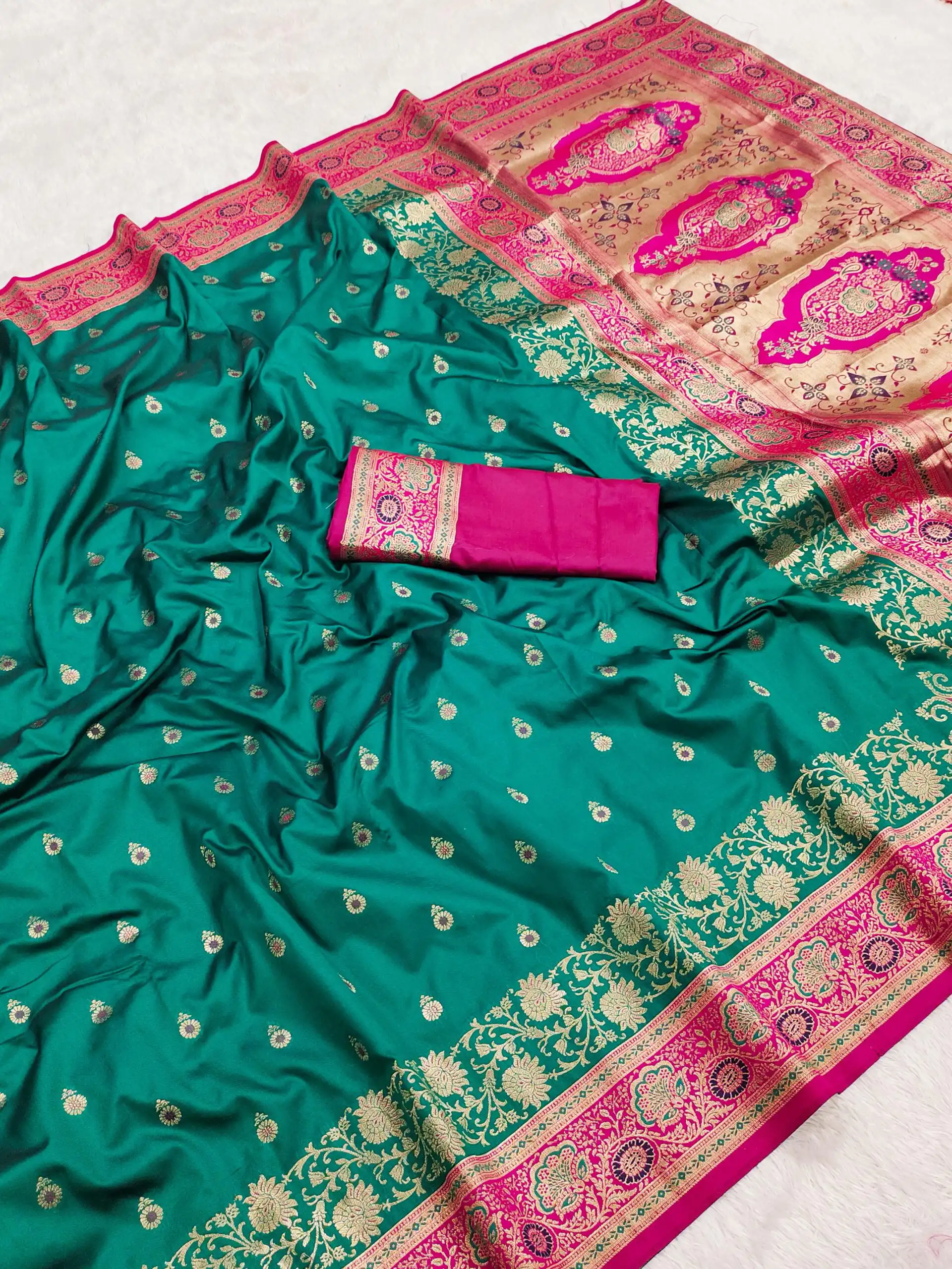 MB 3315 Firozi Color Banarasi Silk Gold Zari Border Saree . Wedding, Party, Festive, Available at ₹2049 only. Delivery 4-6 Working Days. Shop now. | Sarees, Bollywood Sarees, Creative Sarees, Designer Sarees, Embroidered Sarees, Ethnic Saree, Modern Digital sarees, Party Wear Sarees