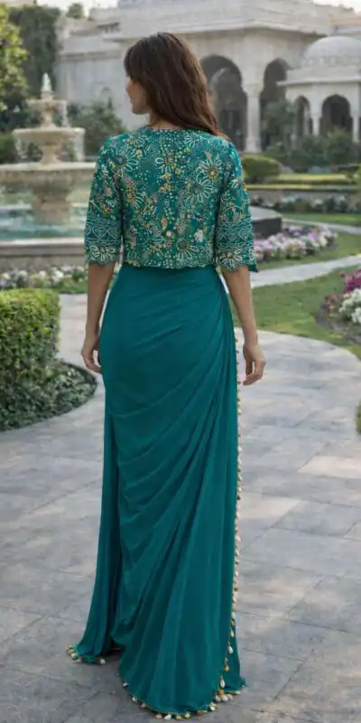 BB 59 Firozi Crep Silk Saree. Perfect for Wedding, Party, Pongal, Reception, Housewarming – Introductory Price ₹2399. Delivery 4-6 Working | Sarees, Bollywood Sarees, Creative Sarees, Designer Sarees, Embroidered Sarees, Ethnic Saree, Modern Digital sarees, Party Wear Sarees