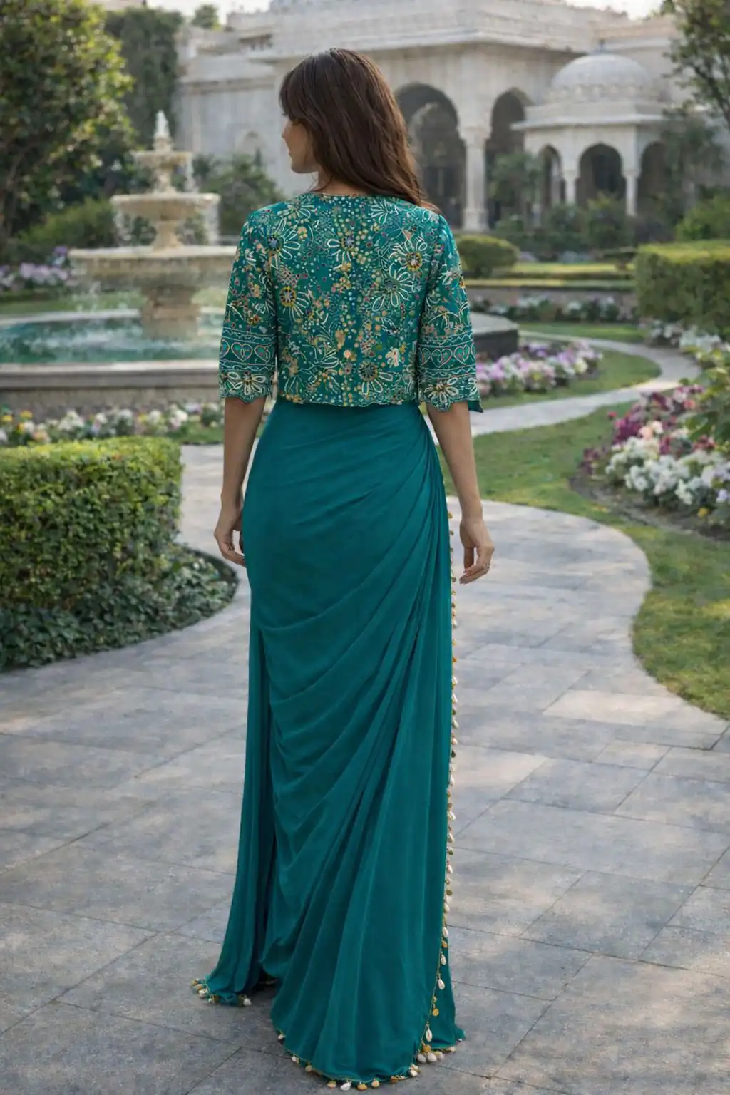 BB 59 Firozi Crep Silk Saree. Perfect for Wedding, Party, Pongal, Reception, Housewarming – Introductory Price ₹2399. Delivery 4-6 Working | Sarees, Bollywood Sarees, Creative Sarees, Designer Sarees, Embroidered Sarees, Ethnic Saree, Modern Digital sarees, Party Wear Sarees