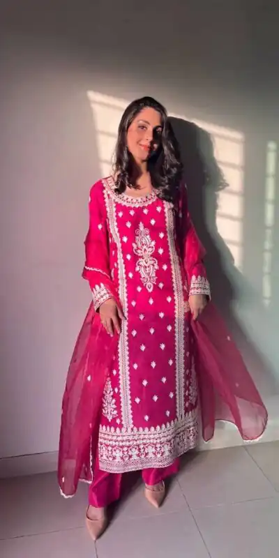 Z 9282 Pink in Color Jam Cotton Embroidery Work Salwar Suit . Available at ₹2099 only. Delivery 4-6 Working Days. Shop now. | Jump Suits, Salwar suit, Casual Suits, Creative suits, Designer Suits, Palazzo Suits, Party Wear Suits, Patiala Suits, Straight Suits