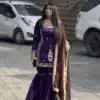 ZC 8010 Purple Zimmy Silk Salwar Suit with Lace Work & Embroidery Work. Affordable Price ₹2049. Delivery 4-6 Working Days. Shop now. | Jump Suits, Salwar suit, Casual Suits, Creative suits, Designer Suits, Palazzo Suits, Party Wear Suits, Patiala Suits, Straight Suits