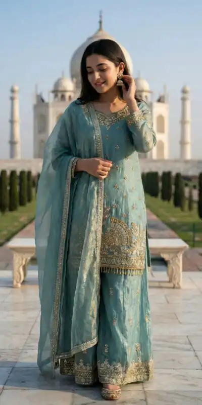 NSR 886 Sky Blue Color Salwar Suit with Mirror Work & Embroidery Work. Best Price ₹2399. Delivery 4-6 Working Days. Shop now. | Jump Suits, Salwar suit, Casual Suits, Creative suits, Designer Suits, Palazzo Suits, Party Wear Suits, Patiala Suits, Straight Suits