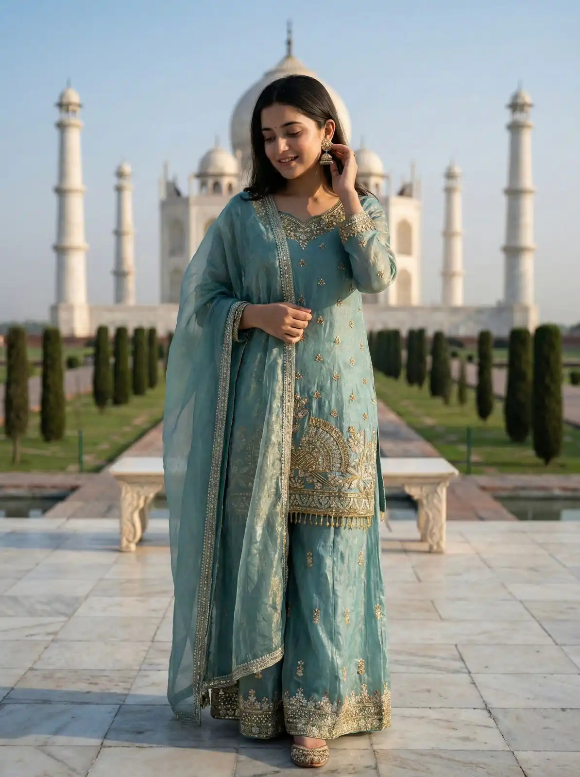 NSR 886 Sky Blue Color Salwar Suit with Mirror Work & Embroidery Work. Best Price ₹2399. Delivery 4-6 Working Days. Shop now. | Jump Suits, Salwar suit, Casual Suits, Creative suits, Designer Suits, Palazzo Suits, Party Wear Suits, Patiala Suits, Straight Suits