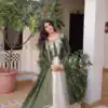 KA 1231 Green in Glass Roman Sequins Work & Embroidery Work Gown . Affordable Price ₹2399. Delivery 4-6 Working Days. Shop now. | Gowns, Bollywood Gowns, Creative Gowns, Designer Gowns, Embroidered Gowns, Party Wear Gowns