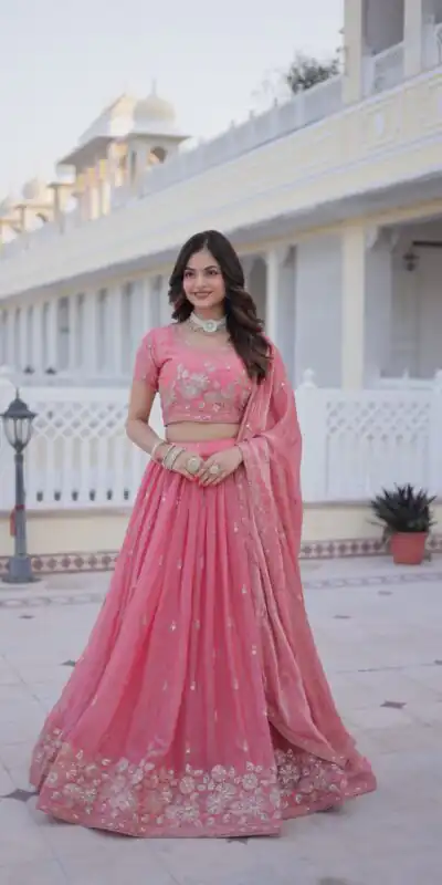 KA 5063 Gajri in Fendi Silk Embroidery Work & Zari Work Lehenga Choli . Affordable Price ₹2649. Delivery 4-6 Working Days. Shop now. | Lehenga, Bollywood Lehenga, Creative Lehenga, Designer Lehenga, Embroidered Lehenga, Party Wear Lehenga
