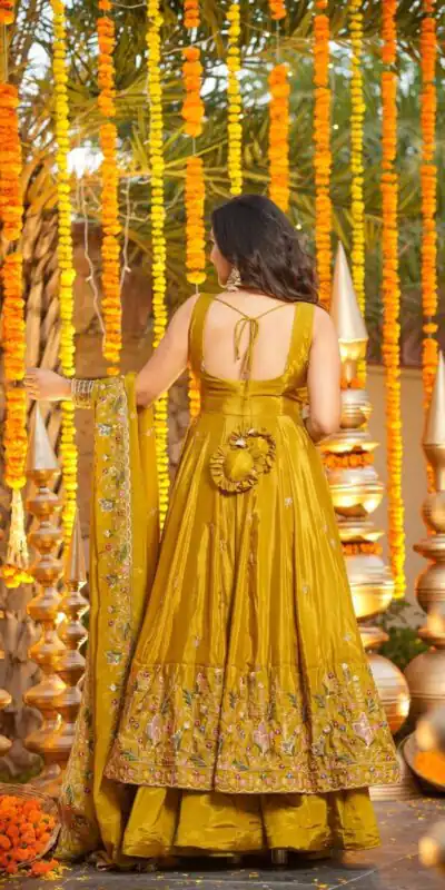 NF 1264 Mastered Natural Crap Silk Anarkali Suit with Embroidery Work. Available at ₹3049 only. Delivery 4-6 Working Days. Shop now. | Anarkali Suits, Bollywood Anarkali, Creative-Anarkali, Designer Anarkali, Embroidered Anarkali, Party Wear Anarkali