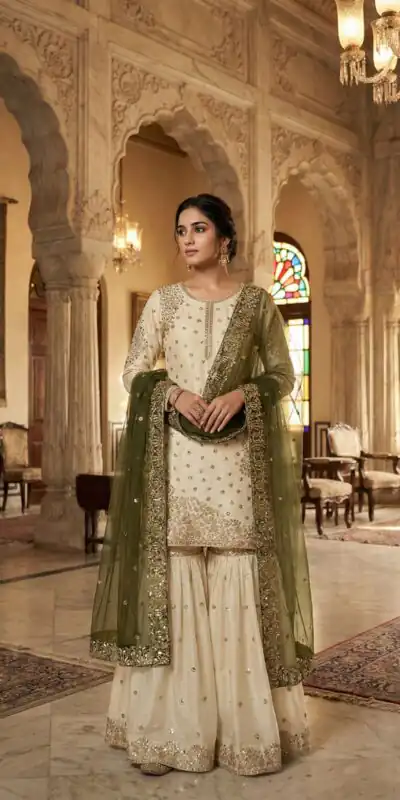 JF 041 Mehendi Fendy Silk Salwar Suitwith Embroidery Work & Lace Work. Now at just ₹2149. Delivery 4-6 Working Days. Shop now. | Jump Suits, Salwar suit, Casual Suits, Creative suits, Designer Suits, Palazzo Suits, Party Wear Suits, Patiala Suits, Straight Suits