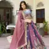 Onion Star Georgette Lace Thread Work Lehenga Choli