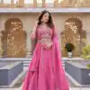 Ram 160 Pink Color Crunchy Lehenga Choli with Embroidery Work. Online Festive Deal ₹3199. Delivery 4-6 Working Days. Shop now. | Lehenga, Bollywood Lehenga, Creative Lehenga, Designer Lehenga, Embroidered Lehenga, Party Wear Lehenga