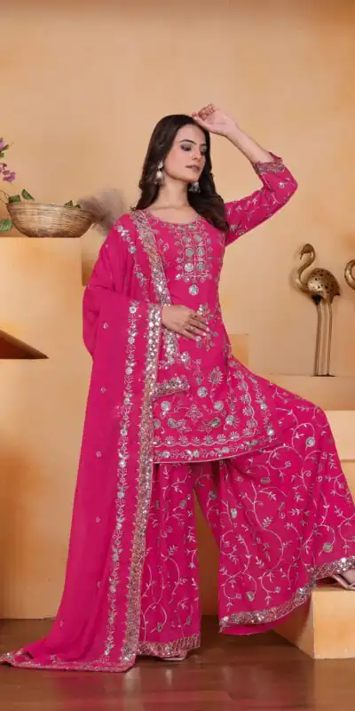 FE 99 Pink Color Fox Georgette Salwar Suit with Embroidery Work. Online Now at just ₹2549. Delivery 4-6 Working Days. Shop now. | Jump Suits, Salwar suit, Casual Suits, Creative suits, Designer Suits, Palazzo Suits, Party Wear Suits, Patiala Suits, Straight Suits