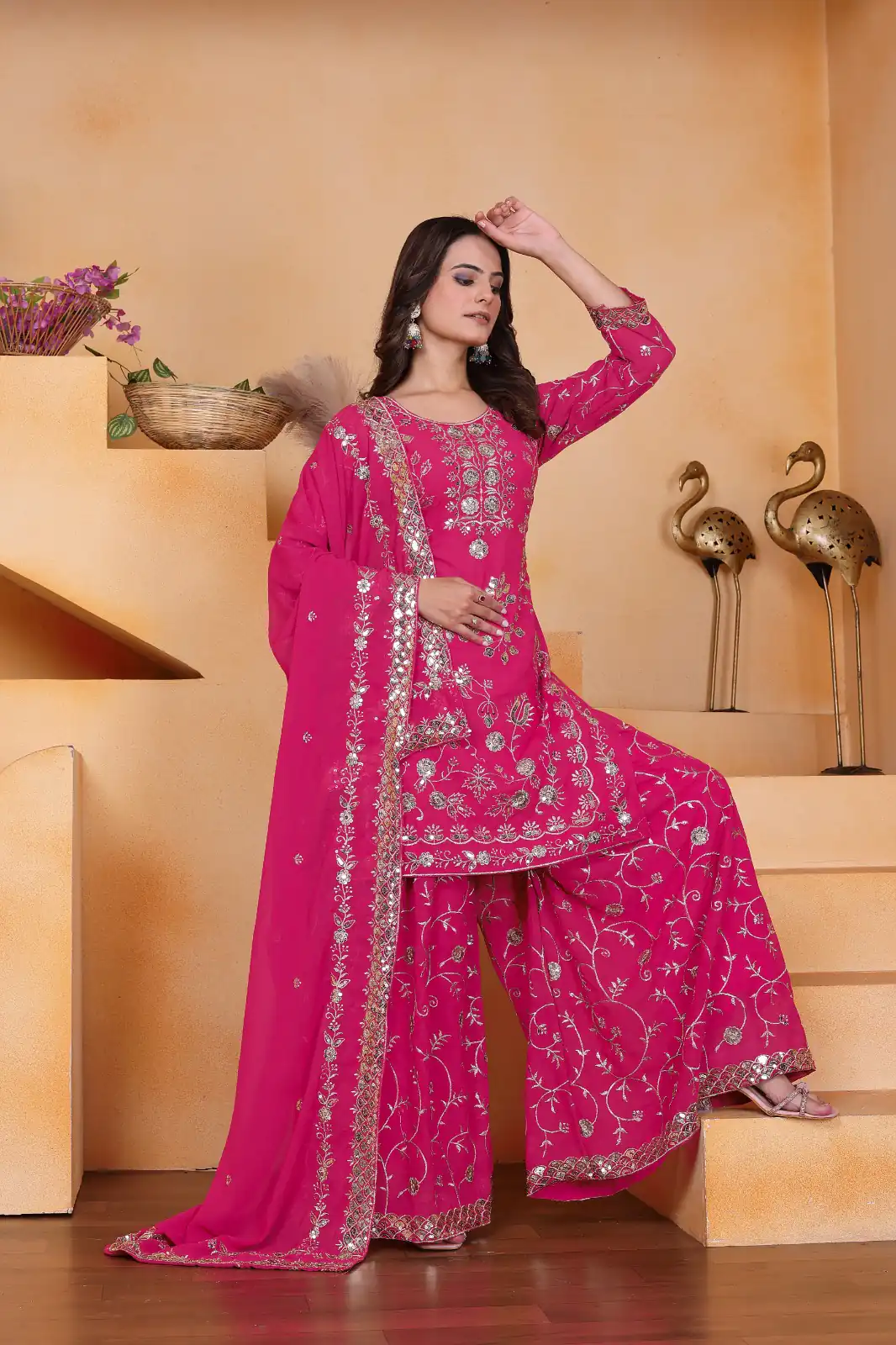 FE 99 Pink Color Fox Georgette Salwar Suit with Embroidery Work. Online Now at just ₹2549. Delivery 4-6 Working Days. Shop now. | Jump Suits, Salwar suit, Casual Suits, Creative suits, Designer Suits, Palazzo Suits, Party Wear Suits, Patiala Suits, Straight Suits