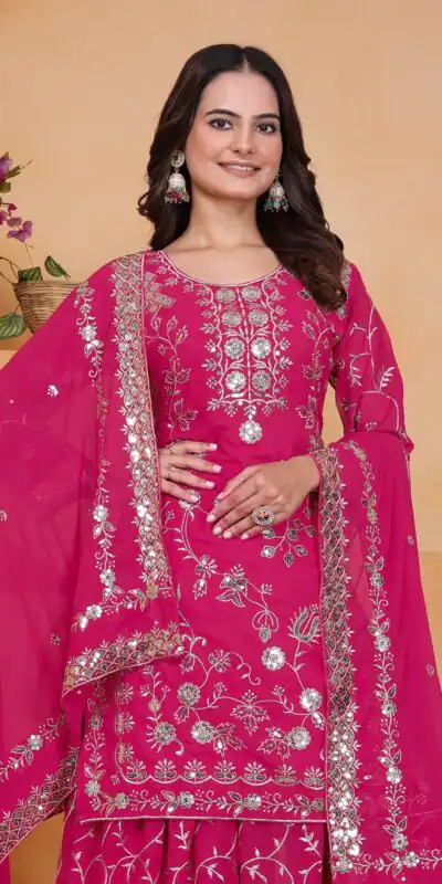 FE 99 Pink Color Fox Georgette Salwar Suit with Embroidery Work. Online Now at just ₹2549. Delivery 4-6 Working Days. Shop now. | Jump Suits, Salwar suit, Casual Suits, Creative suits, Designer Suits, Palazzo Suits, Party Wear Suits, Patiala Suits, Straight Suits