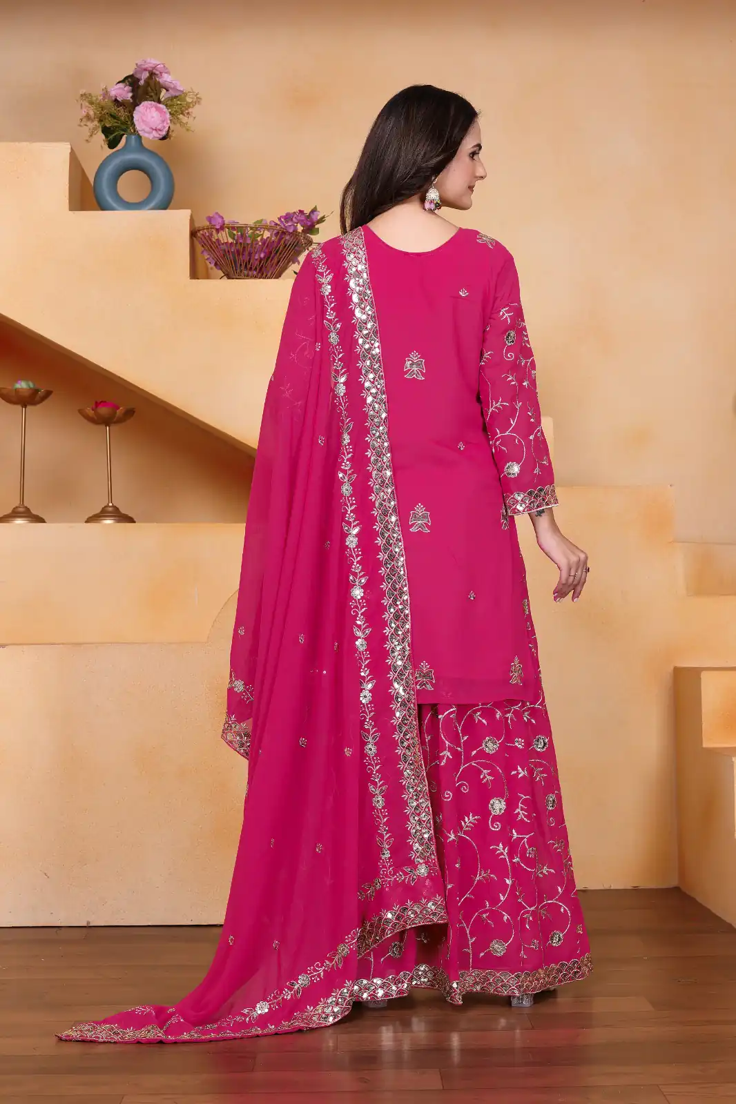 FE 99 Pink Color Fox Georgette Salwar Suit with Embroidery Work. Online Now at just ₹2549. Delivery 4-6 Working Days. Shop now. | Jump Suits, Salwar suit, Casual Suits, Creative suits, Designer Suits, Palazzo Suits, Party Wear Suits, Patiala Suits, Straight Suits