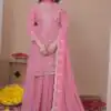 Pink Georgette Sequence Work Salwar Suit
