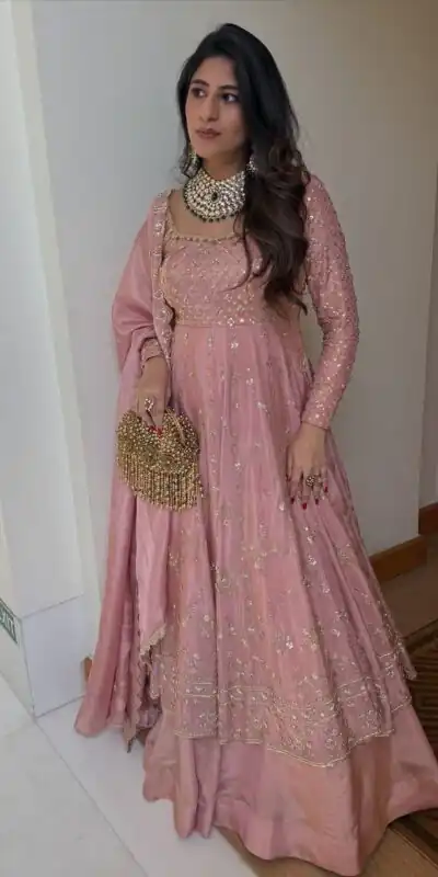 SR 1703 Pink Zimmy Silk Lehenga Choli with Embroidery Work. Introductory Price ₹2549. Delivery 4-6 Working Days. Shop now. | Lehenga, Bollywood Lehenga, Creative Lehenga, Designer Lehenga, Embroidered Lehenga, Party Wear Lehenga