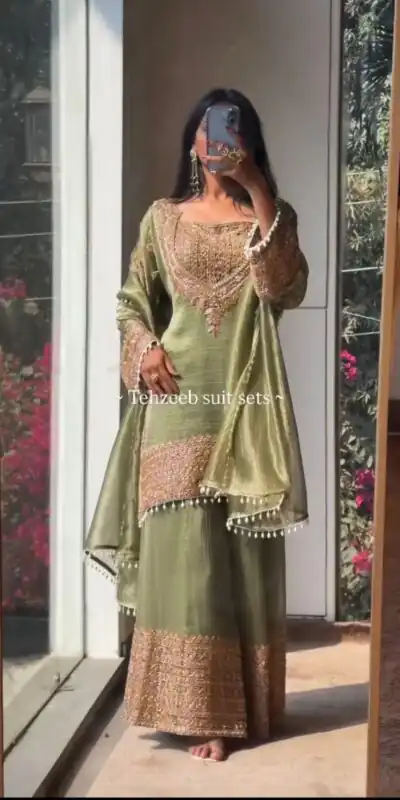 SR 1705 Pista Pista Fendy Silk Salwar Suit Perfect for Wedding, Party, Cultural Events, Sangeet, Housewarming – . Grab it for ₹2449. Delivery 4-6 Working Da | Jump Suits, Salwar suit, Casual Suits, Creative suits, Designer Suits, Palazzo Suits, Party Wear Suits, Patiala Suits, Straight Suits