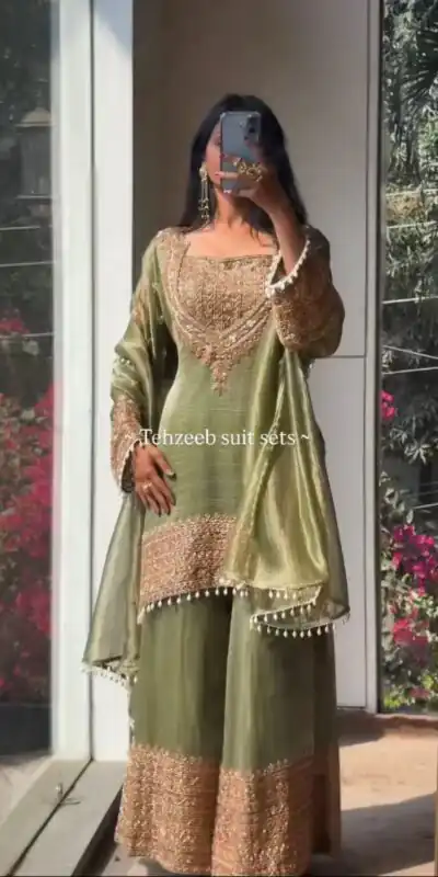 SR 1705 Pista Pista Fendy Silk Salwar Suit Perfect for Wedding, Party, Cultural Events, Sangeet, Housewarming – . Grab it for ₹2449. Delivery 4-6 Working Da | Jump Suits, Salwar suit, Casual Suits, Creative suits, Designer Suits, Palazzo Suits, Party Wear Suits, Patiala Suits, Straight Suits