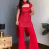 KD 1543 Red Faux Georgette Salwar Suit with Designer Work. Introductory Price ₹1949. Delivery 4-6 Working Days. Shop now. | Jump Suits, Salwar suit, Casual Suits, Creative suits, Designer Suits, Palazzo Suits, Party Wear Suits, Patiala Suits, Straight Suits