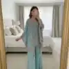 BE 406 Sky Blue in Color Faux Georgette Embroidery Work Salwar Suit . Grab it for ₹2449. Delivery 4-6 Working Days. Shop now. | Jump Suits, Salwar suit, Casual Suits, Creative suits, Designer Suits, Palazzo Suits, Party Wear Suits, Patiala Suits, Straight Suits