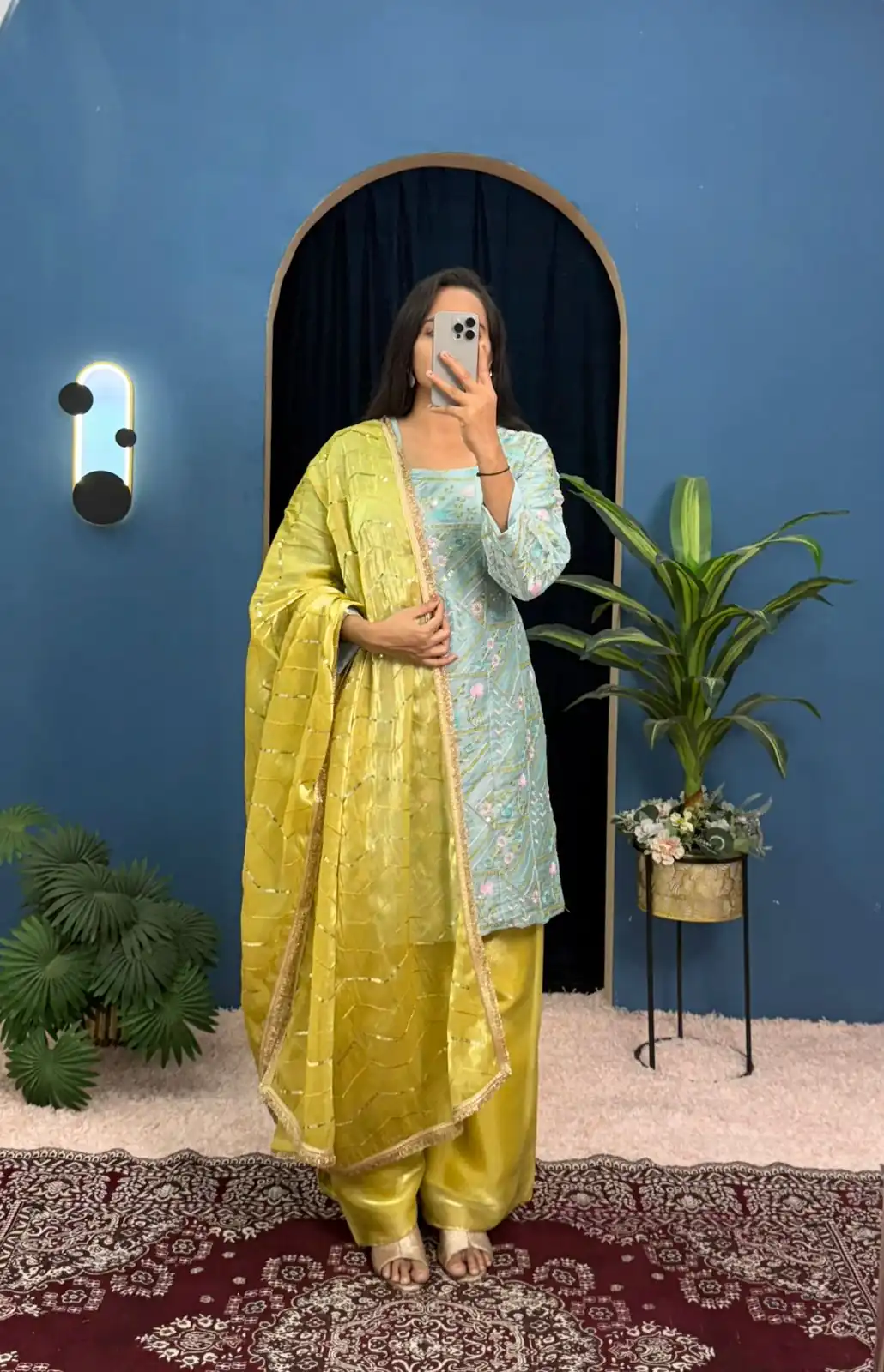 ST 1099 Sky Blue Zimmy Silk Salwar Suit Perfect for Wedding, Party, Karwa Chauth, Haldi, Eid – . Special Price ₹2449. Delivery 4-6 Working Days. Shop no | Jump Suits, Salwar suit, Casual Suits, Creative suits, Designer Suits, Palazzo Suits, Party Wear Suits, Patiala Suits, Straight Suits
