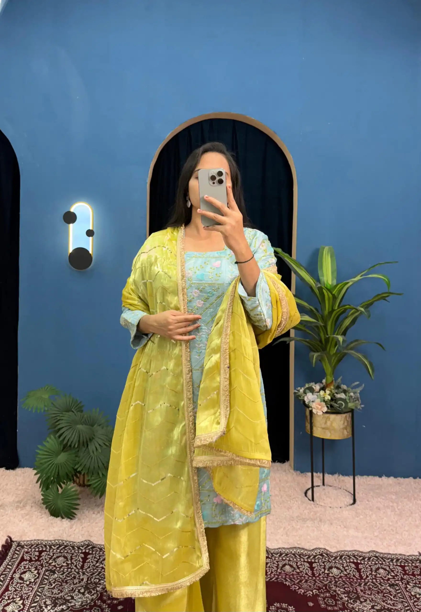 ST 1099 Sky Blue Zimmy Silk Salwar Suit Perfect for Wedding, Party, Karwa Chauth, Haldi, Eid – . Special Price ₹2449. Delivery 4-6 Working Days. Shop no | Jump Suits, Salwar suit, Casual Suits, Creative suits, Designer Suits, Palazzo Suits, Party Wear Suits, Patiala Suits, Straight Suits