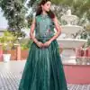 Ram 166 Teal Green Gold Crush Lehenga Choli Perfect for Wedding, Party, Ethnic Day, Karwa Chauth, Sangeet Special Price ₹2549. Delivery 4-6 Working Days. | Lehenga, Bollywood Lehenga, Creative Lehenga, Designer Lehenga, Embroidered Lehenga, Party Wear Lehenga