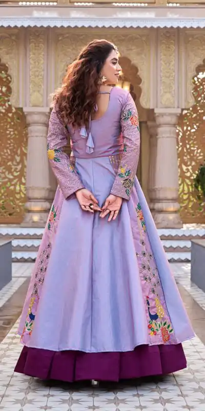 Ram 164 Lavender Color Satin Silk Lehenga Choli with Embroidery Work. Best Price ₹2649. Delivery 4-6 Working Days. Shop now. | Lehenga, Bollywood Lehenga, Creative Lehenga, Designer Lehenga, Embroidered Lehenga, Party Wear Lehenga