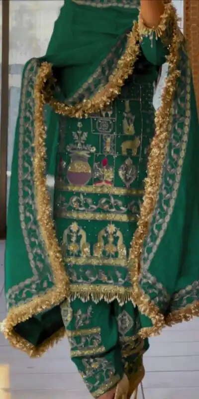 NF 1247 Green in Color Natural Crepe Embroidery Work Salwar Suit . Affordable Price ₹2599. Delivery 4-6 Working Days. Shop now. | Jump Suits, Salwar suit, Casual Suits, Creative suits, Designer Suits, Palazzo Suits, Party Wear Suits, Patiala Suits, Straight Suits