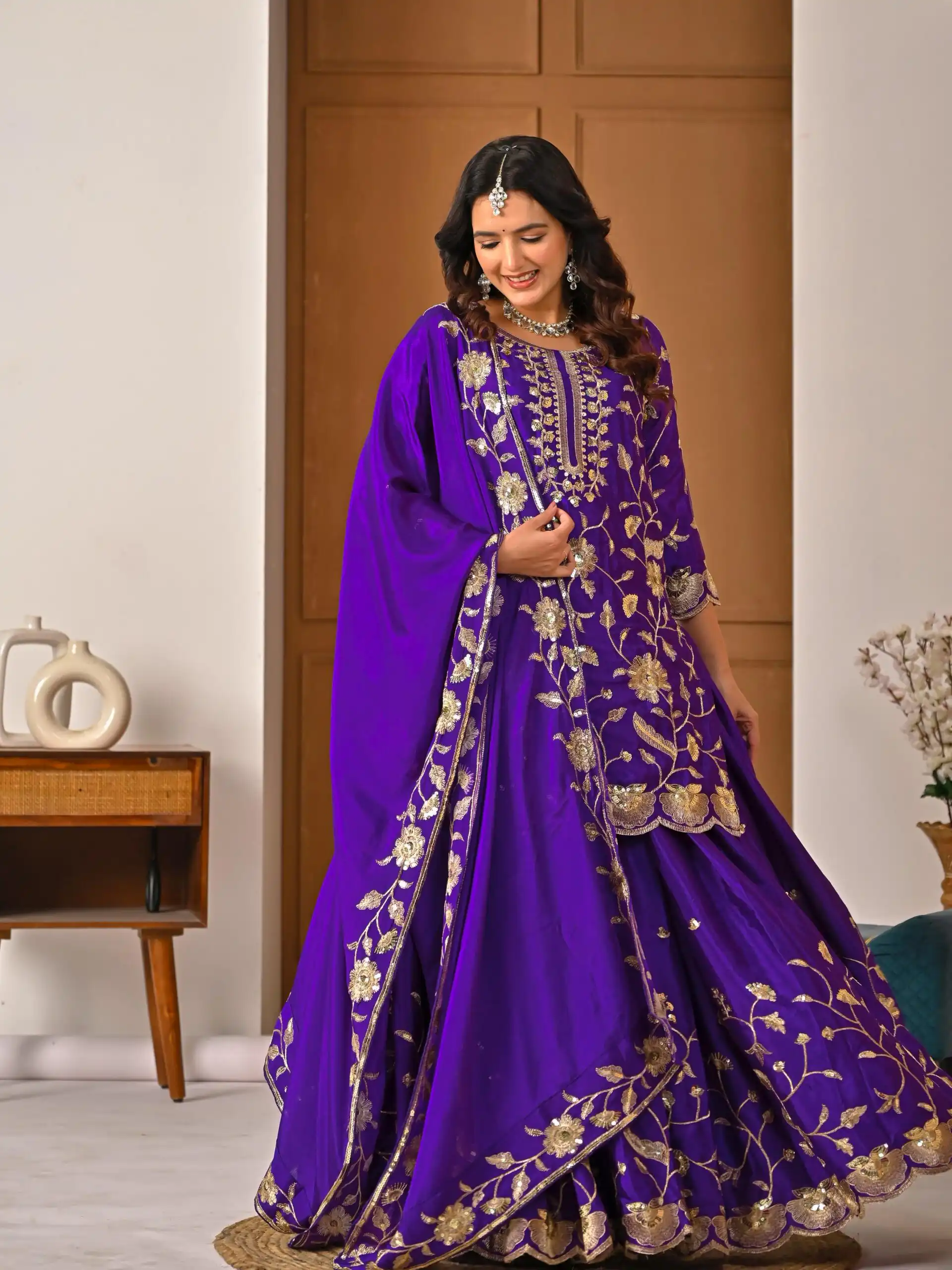 MD 3057 Purple Chinon Silk Salwar Suit with Embroidery Work & Lace Work. Affordable Price ₹2149. Delivery 4-6 Working Days. Shop now. | Jump Suits, Salwar suit, Casual Suits, Creative suits, Designer Suits, Palazzo Suits, Party Wear Suits, Patiala Suits, Straight Suits