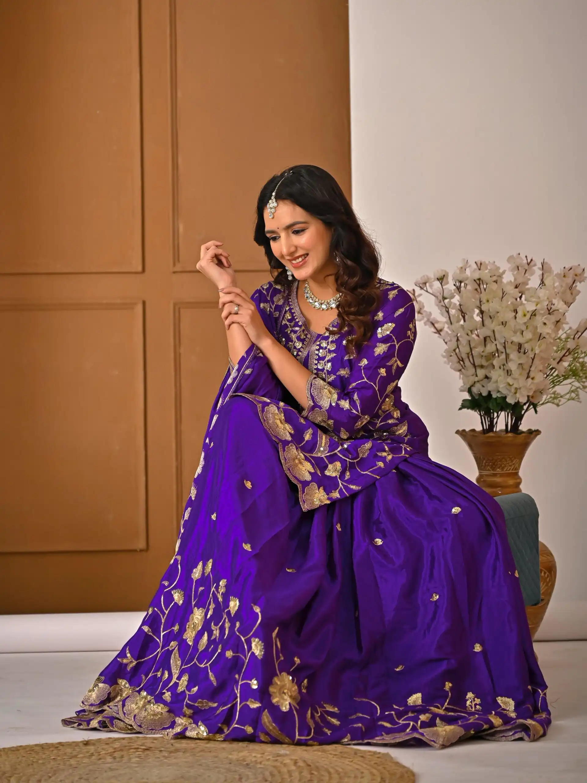 MD 3057 Purple Chinon Silk Salwar Suit with Embroidery Work & Lace Work. Affordable Price ₹2149. Delivery 4-6 Working Days. Shop now. | Jump Suits, Salwar suit, Casual Suits, Creative suits, Designer Suits, Palazzo Suits, Party Wear Suits, Patiala Suits, Straight Suits