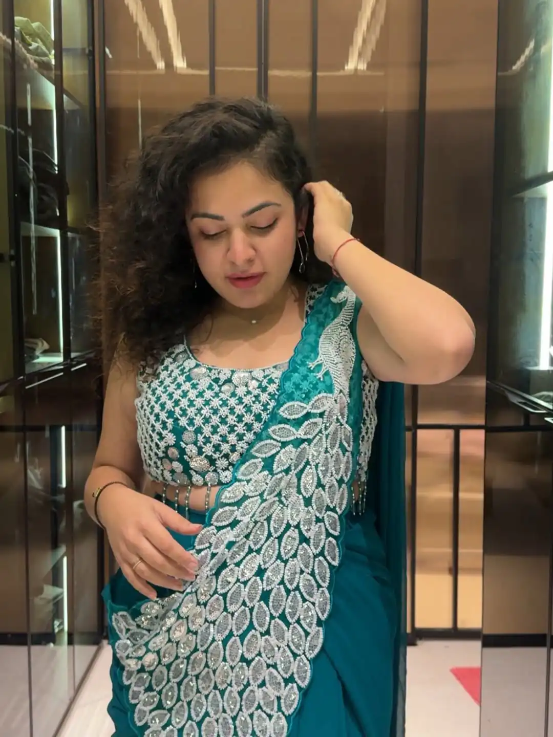 ST 1165 Teal Faux Georgette Saree with Embroidery Work & Sequins Work. Now at just ₹1799. Delivery 4-6 Working Days. Shop now. | Sarees, Bollywood Sarees, Creative Sarees, Designer Sarees, Embroidered Sarees, Ethnic Saree, Modern Digital sarees, Party Wear Sarees