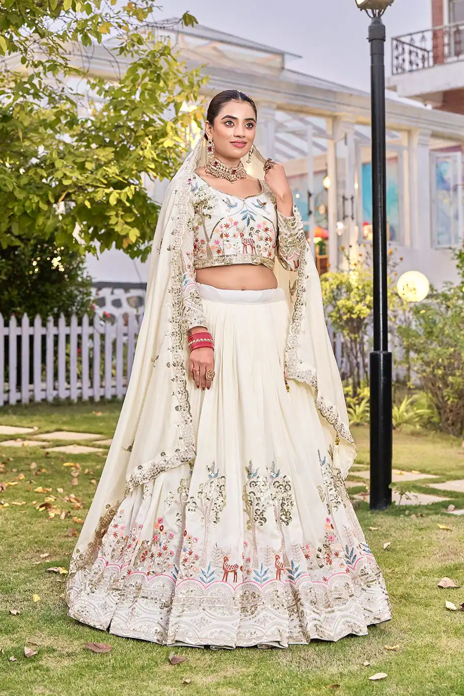 Ram 162 White in Color Vichitra Silk Embroidery Work Lehenga Choli . Now at just ₹3149. Delivery 4-6 Working Days. Shop now. | Lehenga, Bollywood Lehenga, Creative Lehenga, Designer Lehenga, Embroidered Lehenga, Party Wear Lehenga