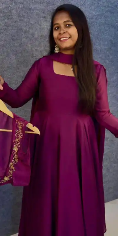 MF 888 Wine Rangoli Silk Gown with Lace Border & Lace Work. Available at ₹1649 only. Delivery 4-6 Working Days. Shop now. | Gowns, Bollywood Gowns, Creative Gowns, Designer Gowns, Embroidered Gowns, Party Wear Gowns