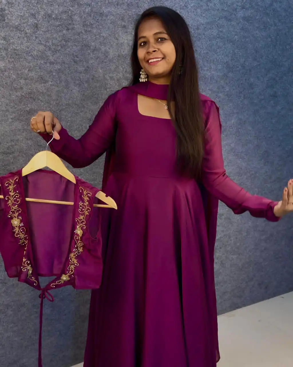 MF 888 Wine Rangoli Silk Gown with Lace Border & Lace Work. Available at ₹1649 only. Delivery 4-6 Working Days. Shop now. | Gowns, Bollywood Gowns, Creative Gowns, Designer Gowns, Embroidered Gowns, Party Wear Gowns