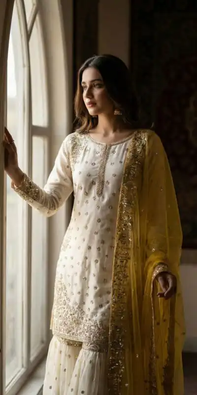 JF 041 Yellow Fendy Silk Salwar Suitwith Embroidery Work & Lace Work. Now at just ₹2149. Delivery 4-6 Working Days. Shop now. | Jump Suits, Salwar suit, Casual Suits, Creative suits, Designer Suits, Palazzo Suits, Party Wear Suits, Patiala Suits, Straight Suits