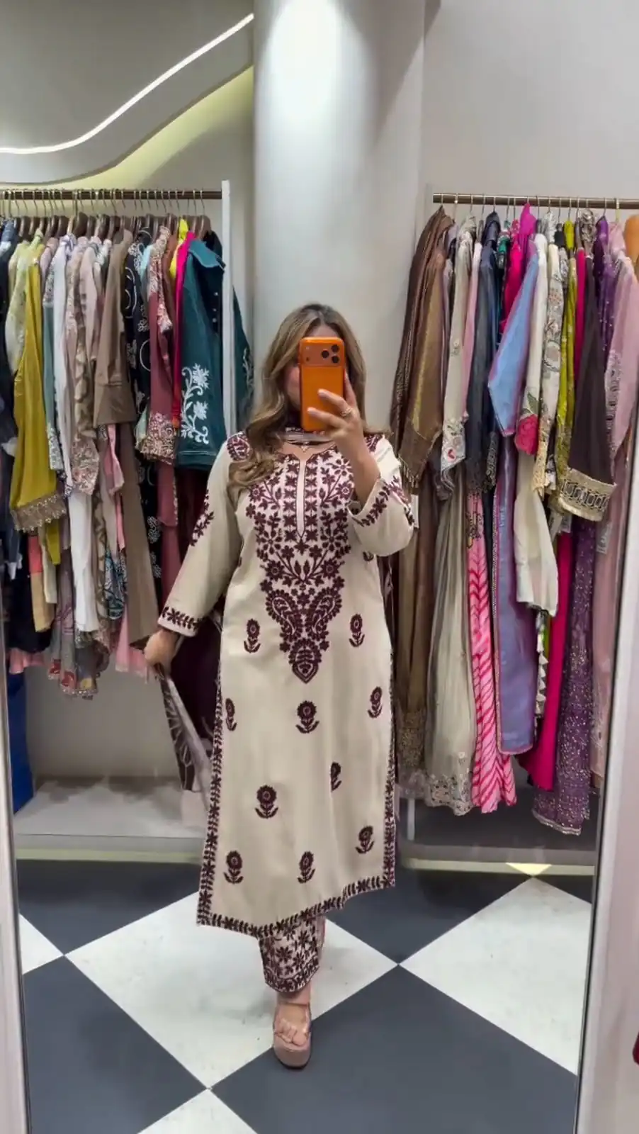 Aglow Maroon Rayon Embroidery Work Salwar Suit