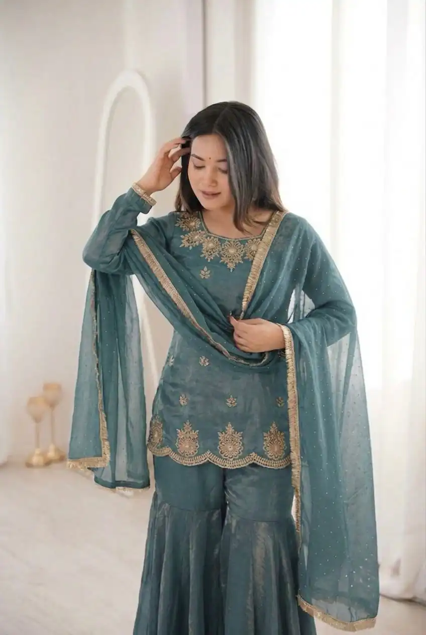 ZSR 3166 Teal Color Fendy Silk With Embroidery Work Salwar Suit. Get it for ₹2149. Delivery 4-6 Working Days. Online Shop now. | Jump Suits, Salwar suit, Casual Suits, Creative suits, Designer Suits, Palazzo Suits, Party Wear Suits, Patiala Suits, Straight Suits