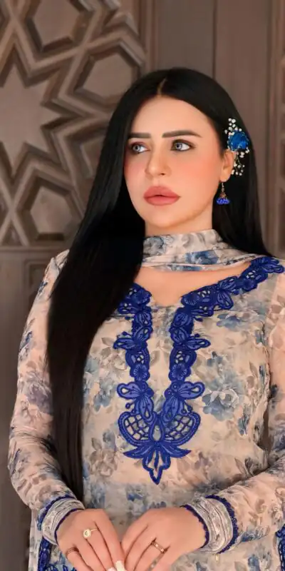 SRK 5352 Cream Faux Georgette Salwar Suit with Designer Work. Affordable Price ₹2049. Delivery 4-6 Working Days. Shop now. | Jump Suits, Salwar suit, Casual Suits, Creative suits, Designer Suits, Palazzo Suits, Party Wear Suits, Patiala Suits, Straight Suits