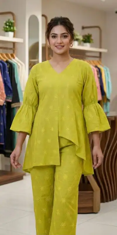 LG 2111 Lime Yellow Cotton Salwar Suit with Embroidery Work. Introductory Price ₹1999. Delivery 4-6 Working Days. Shop now. | Jump Suits, Salwar suit, Casual Suits, Creative suits, Designer Suits, Palazzo Suits, Party Wear Suits, Patiala Suits, Straight Suits