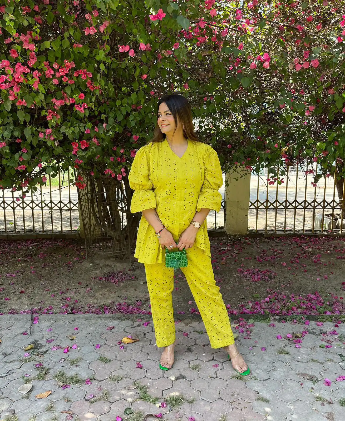 LG 2111 Lime Yellow Cotton Salwar Suit with Embroidery Work. Introductory Price ₹1999. Delivery 4-6 Working Days. Shop now. | Jump Suits, Salwar suit, Casual Suits, Creative suits, Designer Suits, Palazzo Suits, Party Wear Suits, Patiala Suits, Straight Suits