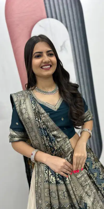 PC 560 Teal in Jacquard Silk Designer Work Lehenga Choli . Introductory Price ₹3249. Delivery 4-6 Working Days. Shop now. | Lehenga, Bollywood Lehenga, Creative Lehenga, Designer Lehenga, Embroidered Lehenga, Party Wear Lehenga