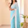 KPR 255 Sky Blue Soft Lilan Slab Saree Perfect for Wedding, Party, Lohri, Durga Puja, Pongal – . Get it for ₹1349. Delivery 4-6 Working Days. Shop now. | Sarees, Bollywood Sarees, Creative Sarees, Designer Sarees, Embroidered Sarees, Ethnic Saree, Modern Digital sarees, Party Wear Sarees