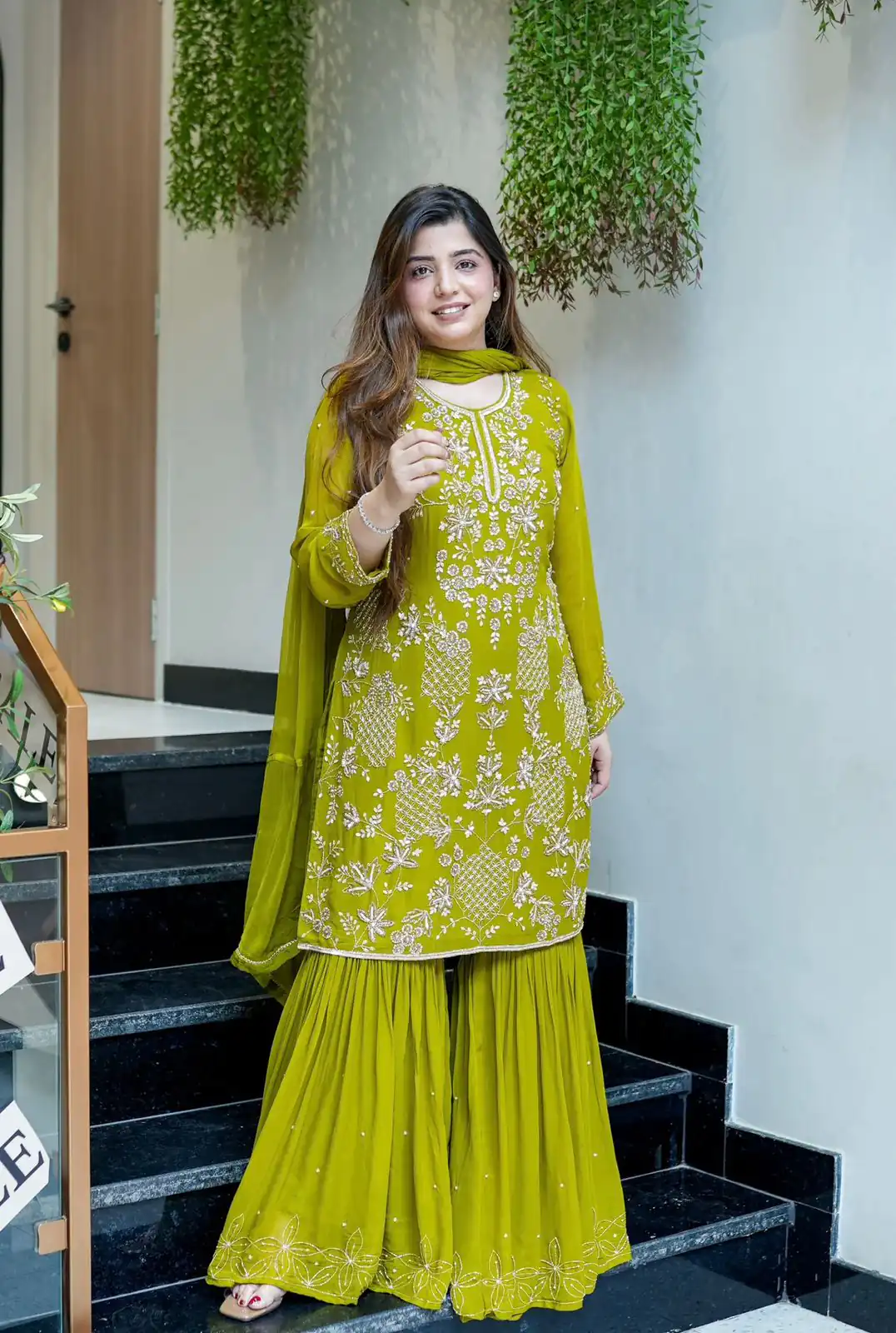 JF 027 Green in Faux Georgette Mirror Embroidery Work Salwar Suit . Best Price ₹1949. Delivery 4-6 Working Days. Shop now. | Jump Suits, Salwar suit, Casual Suits, Creative suits, Designer Suits, Palazzo Suits, Party Wear Suits, Patiala Suits, Straight Suits
