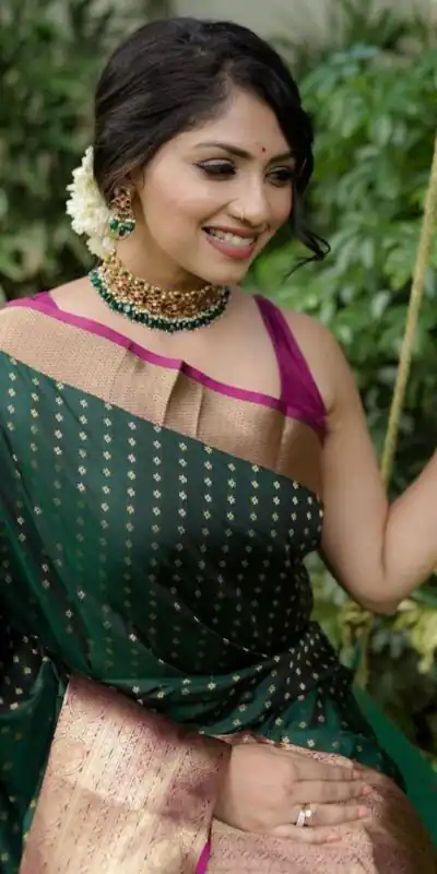 KPR 6047 Green in Soft Lichi Silk Jacquard Work Designer Work Saree . Exclusive Offer ₹1449. Delivery 4-6 Working Days. Shop now. | Sarees, Bollywood Sarees, Creative Sarees, Designer Sarees, Embroidered Sarees, Ethnic Saree, Modern Digital sarees, Party Wear Sarees