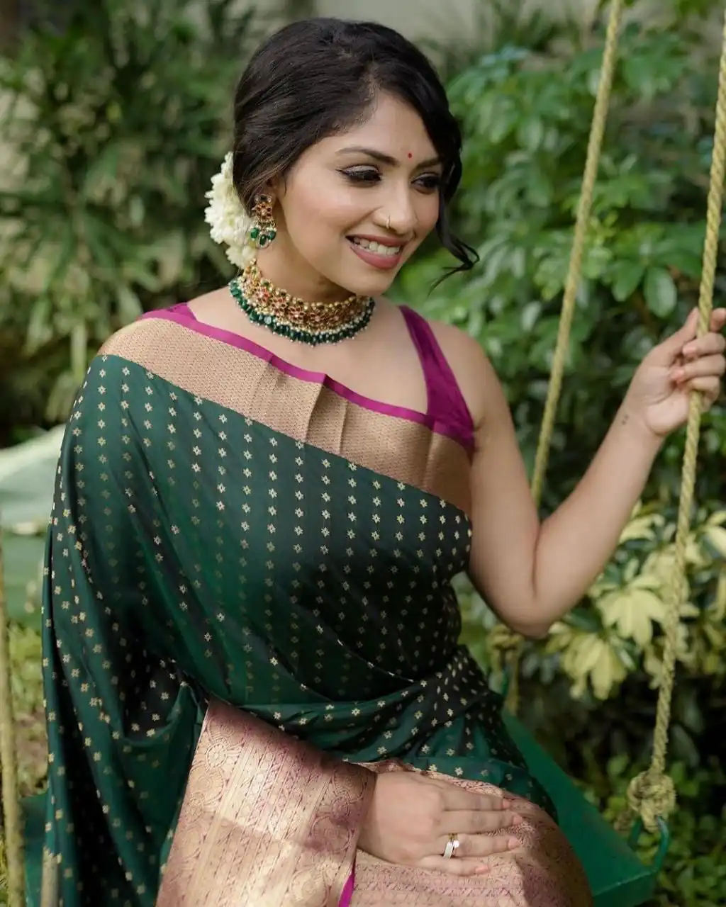 KPR 6047 Green in Soft Lichi Silk Jacquard Work Designer Work Saree . Exclusive Offer ₹1449. Delivery 4-6 Working Days. Shop now. | Sarees, Bollywood Sarees, Creative Sarees, Designer Sarees, Embroidered Sarees, Ethnic Saree, Modern Digital sarees, Party Wear Sarees