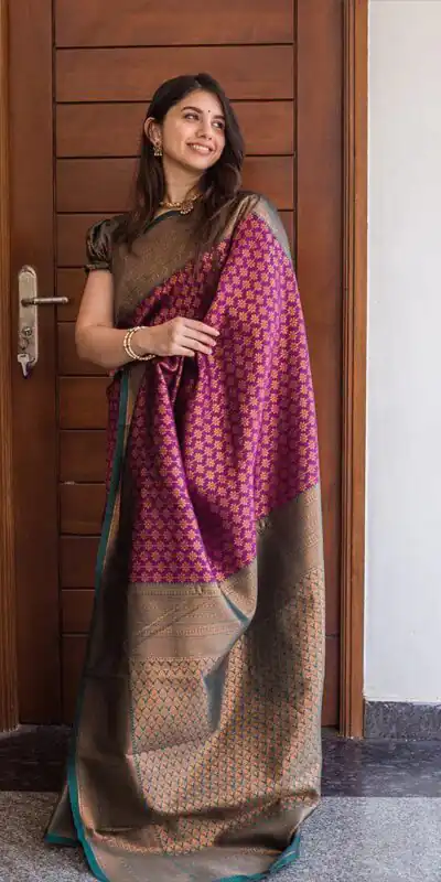KPR 220 Maroon Soft Lichi Silk Saree Perfect for Wedding, Party, Reception, Diwali, Ethnic Day – . Affordable Price ₹1449. Delivery 4-6 Working Days. | Sarees, Bollywood Sarees, Creative Sarees, Designer Sarees, Embroidered Sarees, Ethnic Saree, Modern Digital sarees, Party Wear Sarees