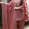 SRK 5348 Rust Color Georgette Mirror Embroidery Work Salwar Suit . Best Price ₹2399. Delivery 4-6 Working Days. Shop now. | Jump Suits, Salwar suit, Casual Suits, Creative suits, Designer Suits, Palazzo Suits, Party Wear Suits, Patiala Suits, Straight Suits