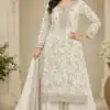 FC 1967 White Chinon Embroidery Work Salwar Suit Wedding, Party, Festive, Events,, Reception,, Price ₹3049. Delivery 4-6 Working Days. Shop now. | Jump Suits, Salwar suit, Casual Suits, Creative suits, Designer Suits, Palazzo Suits, Party Wear Suits, Patiala Suits, Straight Suits
